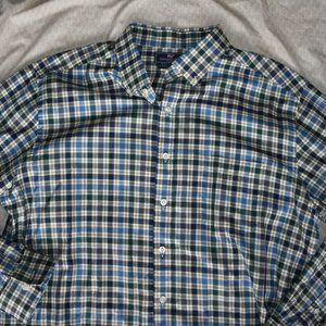 Vineyard Vines Slim Fit Murray Shirt Blue Plaid Long Sleeve XL